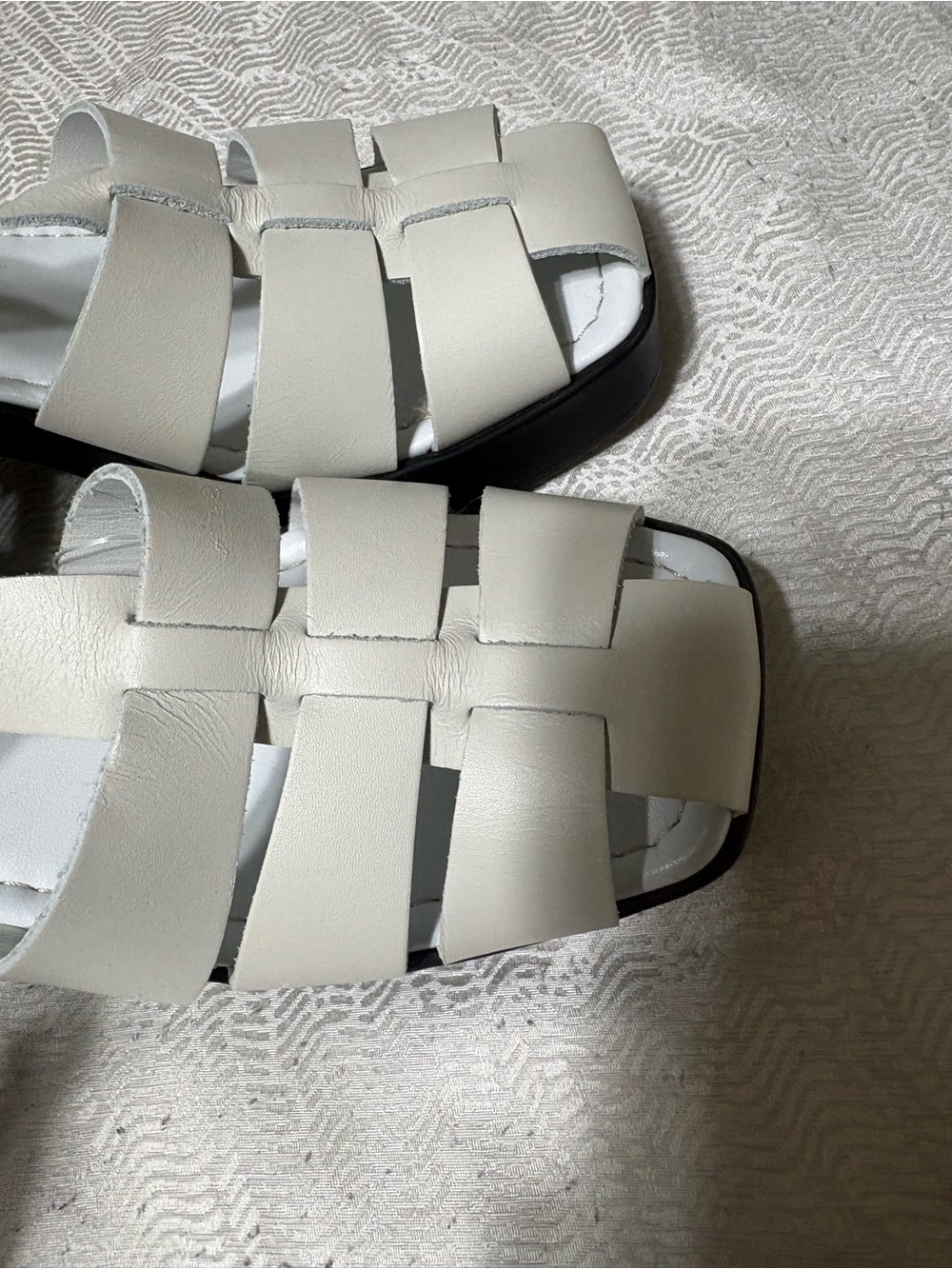 Free People Fishermen Women’s Leather Block Heel Sandals - Size 38 - Picture 4 of 16